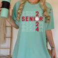 Senior Class Of 2024 Graduation 2024 Maroon Basketball Women's Comfort Colors T-Shirt Chalky Mint