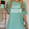 Senior Class Of 2024 Shirts Senior Graduation Women's Comfort Colors T-Shirt Chalky Mint
