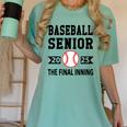 Senior Class Of 2025 Baseball Senior Night Graduation Party Women's Comfort Colors T-Shirt Chalky Mint