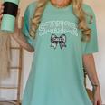 Senior Class Of 2026 Cheerleading Coquette Bow Graduation Women's Comfort Colors T-Shirt Chalky Mint