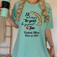 Senior Football Mom Class Of 2026 Graduation Graduate Women's Comfort Colors T-Shirt Chalky Mint