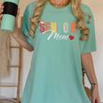 Senior Mom 2024 Graduation Heart Class Of 2024 Women's Comfort Colors T-Shirt Chalky Mint