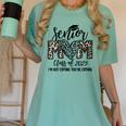 Senior Mom Class Of 2025 Senior Mama 2025 Leopard Graduation Women's Comfort Colors T-Shirt Chalky Mint