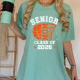 Senior Mom Class Of 2026 Basketball Graduation Women's Comfort Colors T-Shirt Chalky Mint
