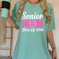 Senior Mom Class Of 2026 Pink Coquette Bow Graduation Women's Comfort Colors T-Shirt Chalky Mint