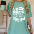 She Believed She Could So She Mastered It Graduation 2023 Women's Comfort Colors T-Shirt Chalky Mint