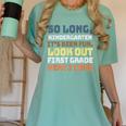 So Long Kindergarten Preschool Graduation First Grade Women's Comfort Colors T-Shirt Chalky Mint