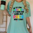 So Long Preschool Pre-K Here I Come Graduation Women's Comfort Colors T-Shirt Chalky Mint