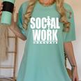Social Work Graduate TShirt College Graduation Women's Comfort Colors T-Shirt Chalky Mint