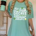 St Patricks Day Masters Degree MSW Graduation Social Work Women's Comfort Colors T-Shirt Chalky Mint
