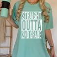 Straight Outta 2nd Grade Great Graduation Shirt Women's Comfort Colors T-Shirt Chalky Mint