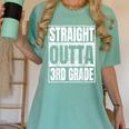 Straight Outta 3rd Grade Graduation Class 2025 Third Grade Women's Comfort Colors T-Shirt Chalky Mint