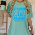 Straight Outta College Class Of 2018 Graduation Shirt Women's Comfort Colors T-Shirt Chalky Mint