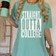 STRAIGHT OUTTA COLLEGE Graduation 2019 T Shirt Her Him Women Women's Comfort Colors T-Shirt Chalky Mint