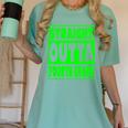 Straight Outta Fourth Grade Graduation Class Women's Comfort Colors T-Shirt Chalky Mint