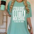 STRAIGHT OUTTA HIGH SCHOOL 2018 Grad Graduation Women's Comfort Colors T-Shirt Chalky Mint
