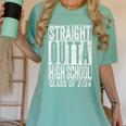 STRAIGHT OUTTA HIGH SCHOOL Graduation Class Of 2024 Senior Women's Comfort Colors T-Shirt Chalky Mint