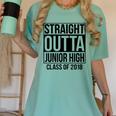 Straight Outta Junior High Graduation Class Of 2018 Women's Comfort Colors T-Shirt Chalky Mint