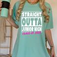 Straight Outta Junior High School Graduation Women's Comfort Colors T-Shirt Chalky Mint