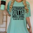 Straight Outta Middle School Graduation Women's Comfort Colors T-Shirt Chalky Mint