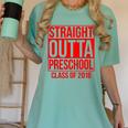 Straight Outta Preschool Graduation Class Of 2018 Women's Comfort Colors T-Shirt Chalky Mint