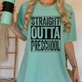 Straight Outta Preschool Shirt Boy Girl Graduation Women's Comfort Colors T-Shirt Chalky Mint