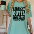 Straight Outta Sixth Grade Class Of 2019 Graduation Women's Comfort Colors T-Shirt Chalky Mint