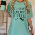 Stressed Sonography Student Ultrasound Tech Graduation Women's Comfort Colors T-Shirt Chalky Mint