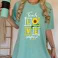 Sunflower Teach Love Inspire Cool Graduation Teacher School Women's Comfort Colors T-Shirt Chalky Mint
