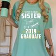 Super Proud Sister Of A 2019 Graduate Shirt Graduation Women's Comfort Colors T-Shirt Chalky Mint