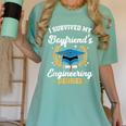 I Survived My Boyfriend's Engineering Degree Graduation Women's Comfort Colors T-Shirt Chalky Mint