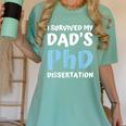 i Survived My Dad's Phd Dissertation College Graduation 2021 Women's Comfort Colors T-Shirt Chalky Mint