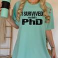 I Survived My Dad's PhD Graduation Women's Comfort Colors T-Shirt Chalky Mint