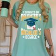 i Survived My Daughters Bachelor's Degree Graduation Gifts Women's Comfort Colors T-Shirt Chalky Mint