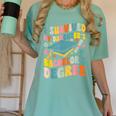 i Survived My Daughter's Bachelors Degree Groovy Graduation Women's Comfort Colors T-Shirt Chalky Mint