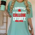I Survived My Daughter's College Degree College Graduation Women's Comfort Colors T-Shirt Chalky Mint