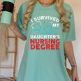 I Survived My Daughter's Nurse Degree School Graduation Women's Comfort Colors T-Shirt Chalky Mint