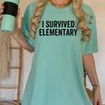 I Survived Elementary Graduation School Student Women's Comfort Colors T-Shirt Chalky Mint