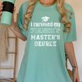 i Survived My Fiances Masters Degree Graduation Mastered It Women's Comfort Colors T-Shirt Chalky Mint