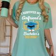 I Survived My Girlfriend's Bachelor's Degree Graduation Women's Comfort Colors T-Shirt Chalky Mint