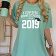I Survived Home School Class Of 2019 Graduation t Shirt Women's Comfort Colors T-Shirt Chalky Mint