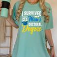 i Survived My Moms Doctoral Degree Graduation Gifts Women's Comfort Colors T-Shirt Chalky Mint