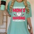 I Survived My Mom’s Nursing Degree Nurse Nursing Graduation Women's Comfort Colors T-Shirt Chalky Mint