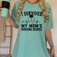 I Survived My Mom's Nursing Degree Nursing School Graduation Women's Comfort Colors T-Shirt Chalky Mint