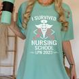 I Survived Nursing School LPN Class Of 2023 Nurse Graduation Women's Comfort Colors T-Shirt Chalky Mint