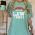 I Survived My Partner's Law Degree Graduation Shirt Women's Comfort Colors T-Shirt Chalky Mint