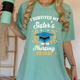 I Survived My Sister's Nursing Degree Graduation Women's Comfort Colors T-Shirt Chalky Mint
