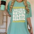 i Survived My Sisters Nursing Degree School Graduation Party Women's Comfort Colors T-Shirt Chalky Mint