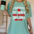 I Survived My Son's High School Diploma Graduation Premium Women's Comfort Colors T-Shirt Chalky Mint