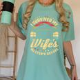 Survived My Wife's Master's Degree College Graduation Women's Comfort Colors T-Shirt Chalky Mint
